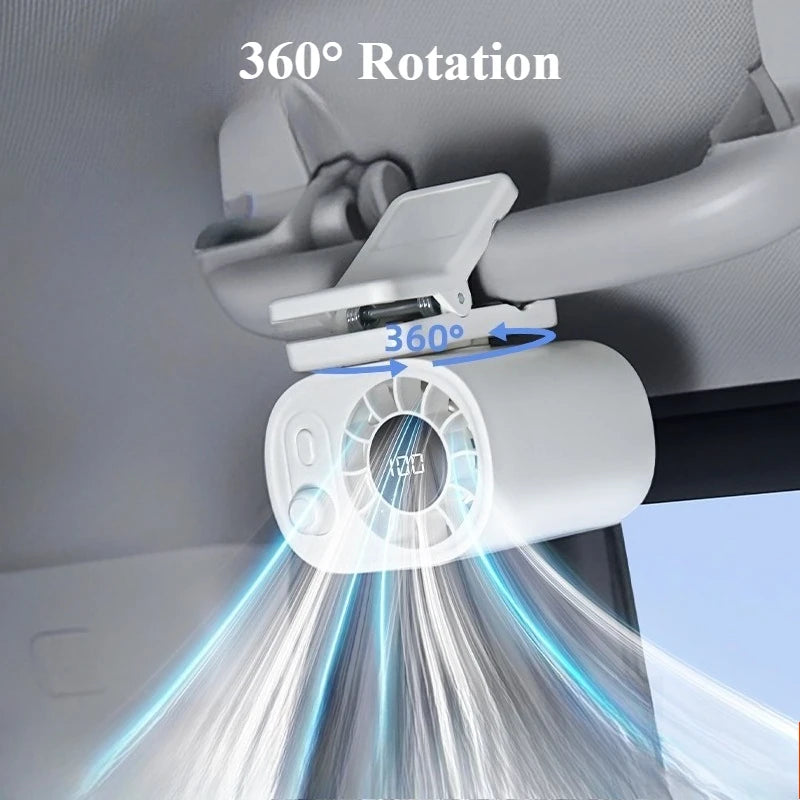 Ventilateur de voiture portatif Hipacool 360° Rotatable