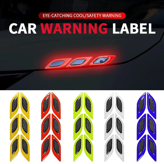 Stickers Réflecteurs en Fibre de Carbone 3D (6pièces)
