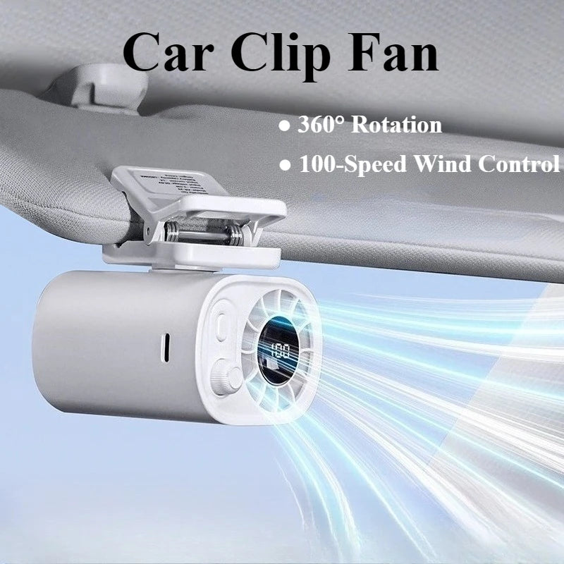 Ventilateur de voiture portatif Hipacool 360° Rotatable