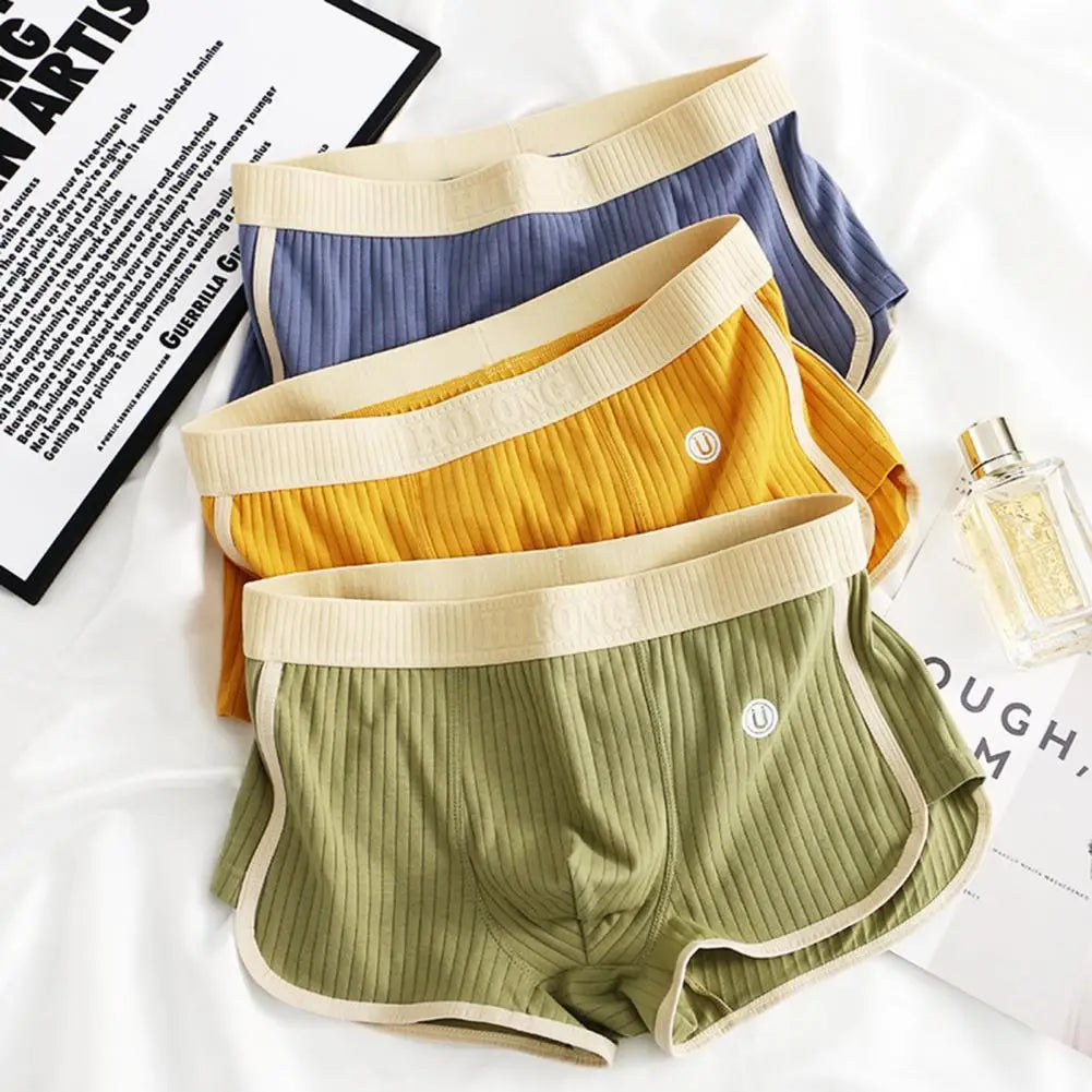 Boxers Homme Ultra-Confortable aux Couleurs Contrastées(3 achetés,1 offert)