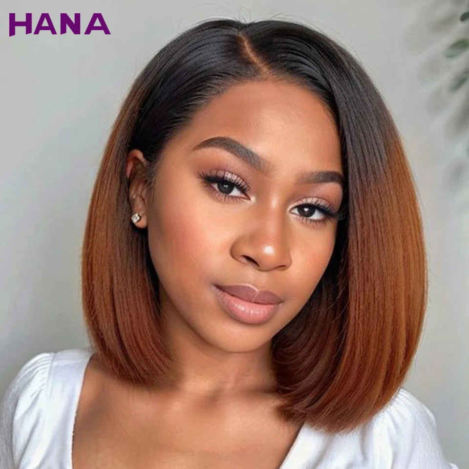 Perruque Bob Ombre Brown Remy