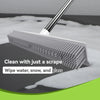 Brosse en caoutchouc avec racloir pour poils d'animaux