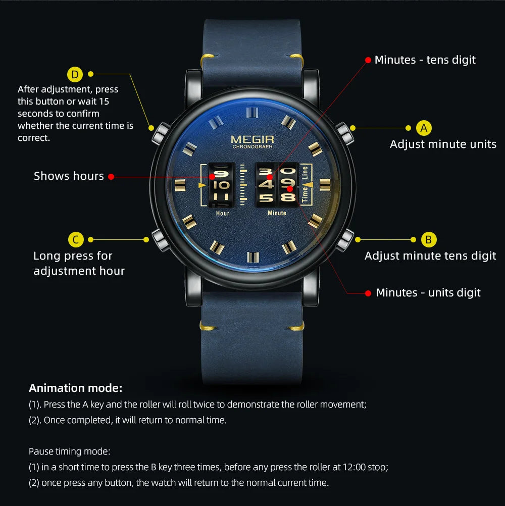 Montre de Luxe à Roulette pour Hommes (Drum Roller)