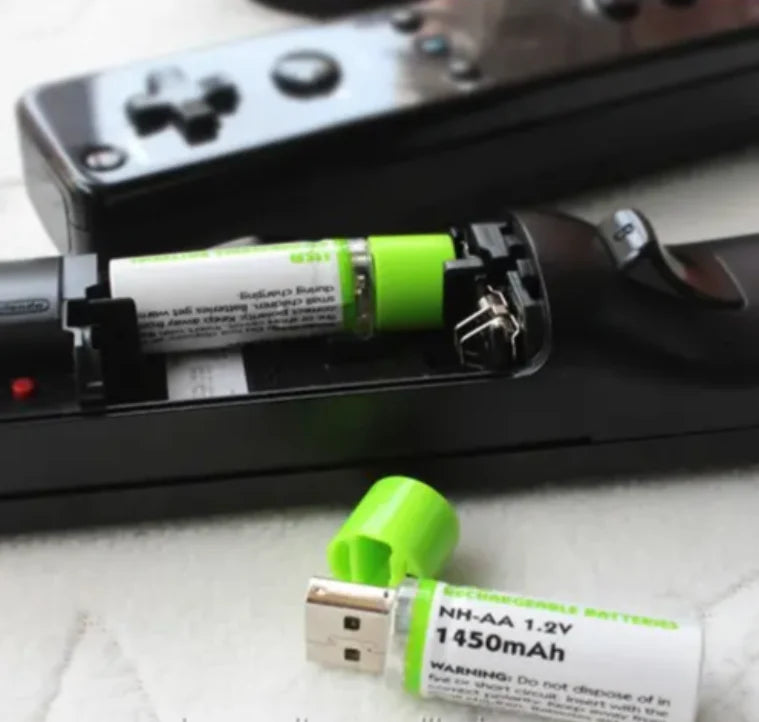 4 Piles rechargeables Ni-MH AA 1,5 V – écologiques et durables