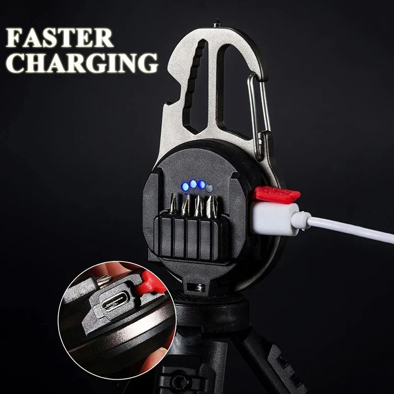 Lanterne de Poche Multifonctionnelle avec Porte-clés Mini COB LED