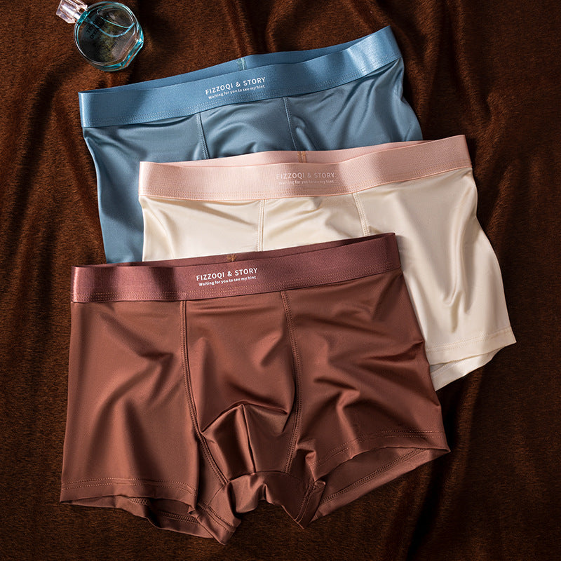 Boxers Hommes en Soie Glacée Satinée (3 PCS)