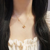 Collier Pendentif Vintage Italien à Quatre Feuilles