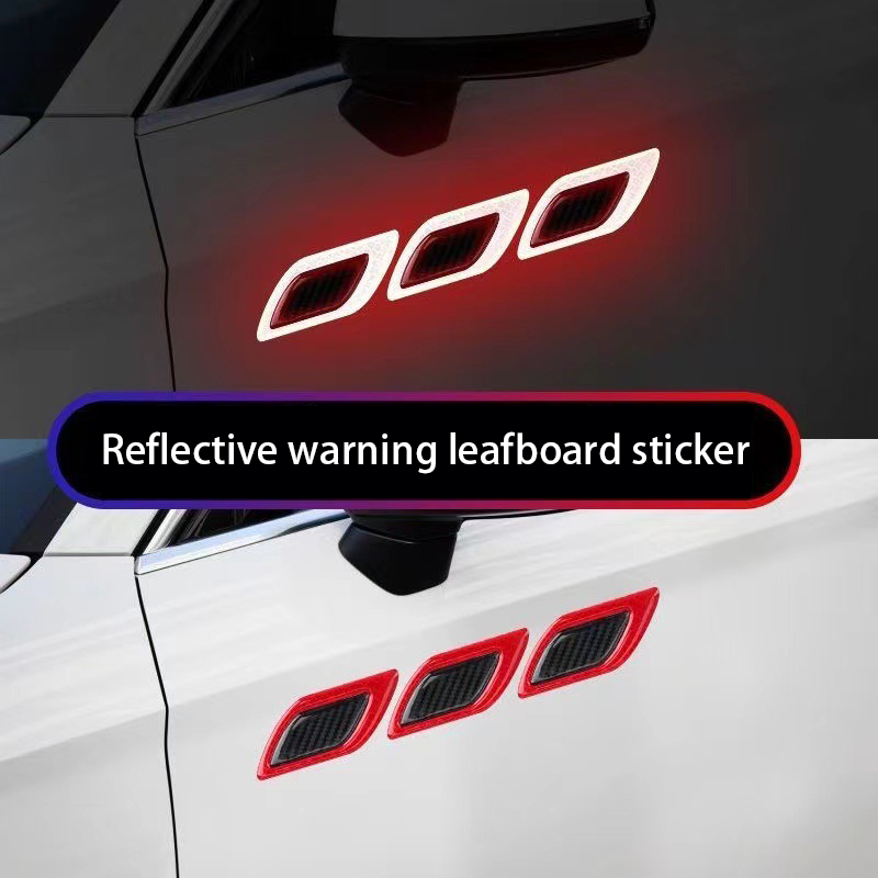 Stickers Réflecteurs en Fibre de Carbone 3D (6pièces)