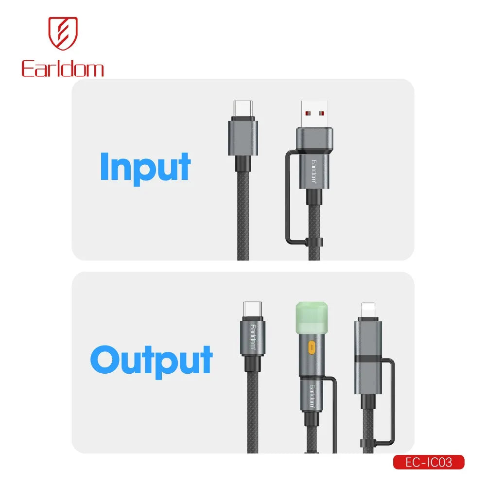 Câble de Charge polyvalent avec Lumière LED - Votre compagnon de Camping Indispensable