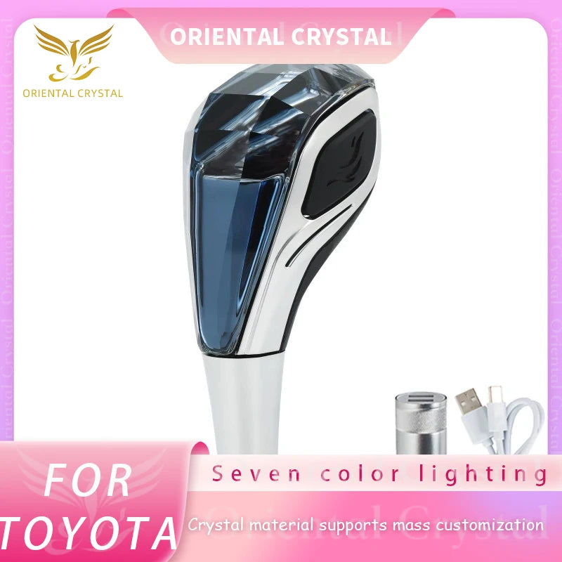 Pommeau de Levier de Vitesse Lumineux LED en Cristal pour Voitures Toyota, Mazda et Mitsubishi