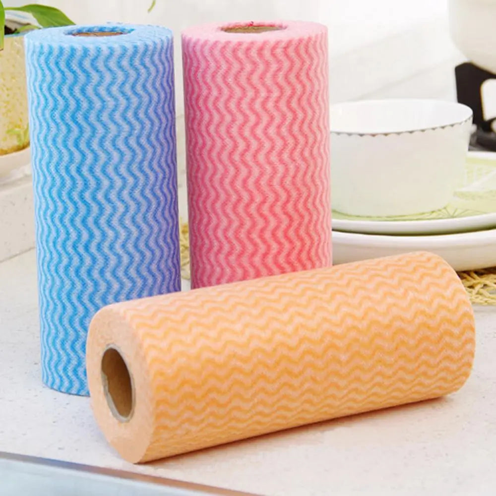 Rouleau de Chiffons de Nettoyage Jetables - 50Pcs
