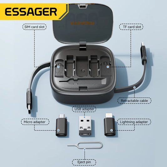 Câble de Charge Rapide Essager PD 60W USB C
