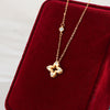 Collier Pendentif Vintage Italien à Quatre Feuilles