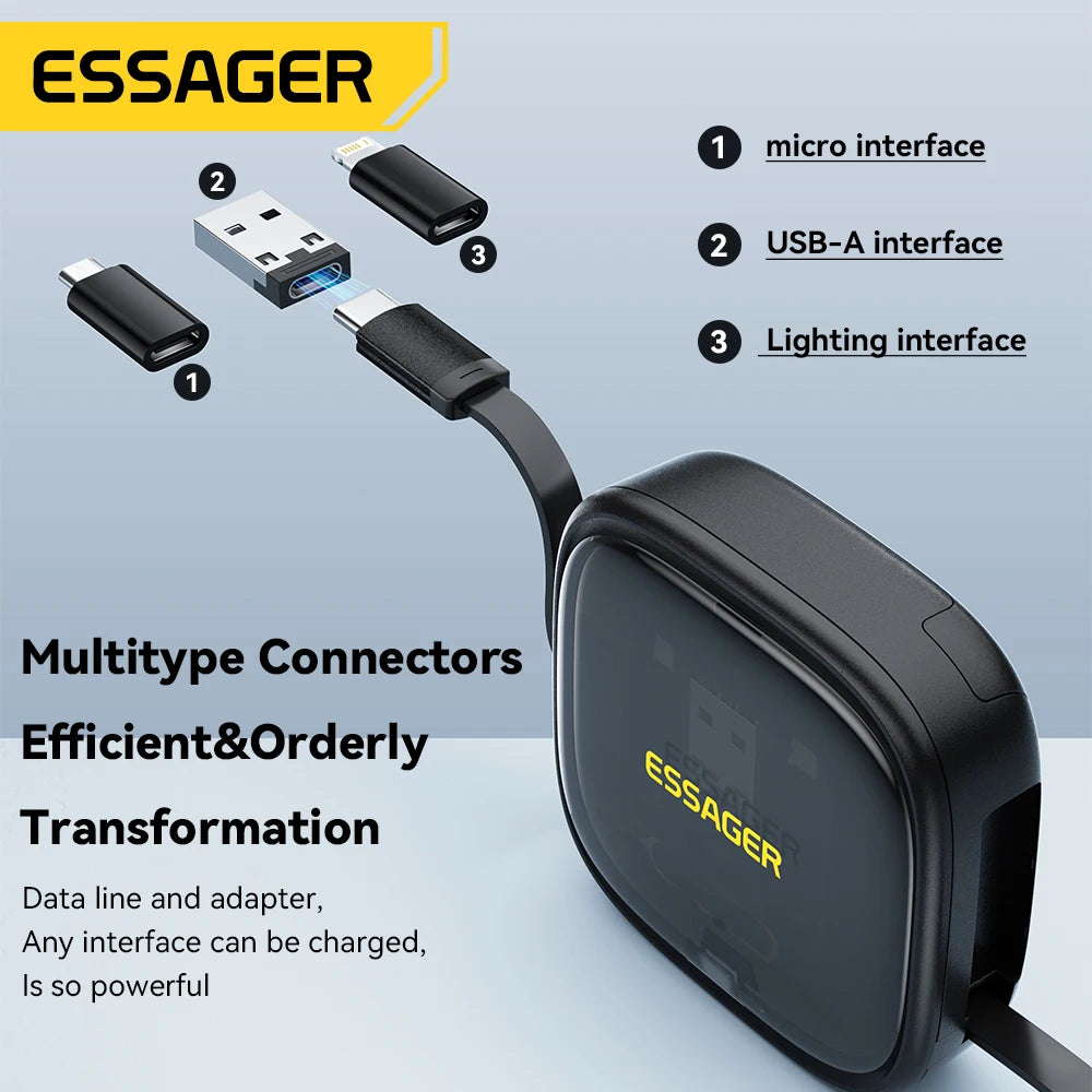 Câble de Charge Rapide Essager PD 60W USB C