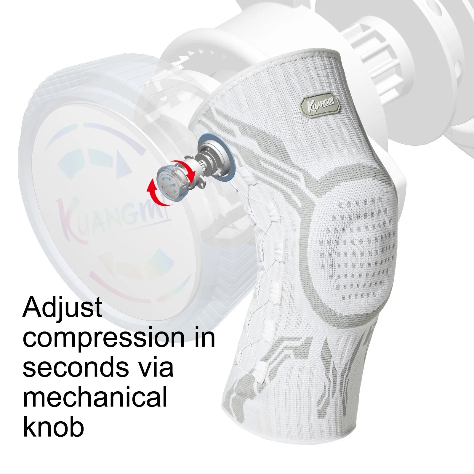Genouillère de Compression pour Genou avec Bouton de Réglage Mécanique