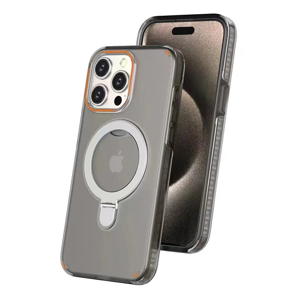 Coque de Luxe à Support Magnétique pour iPhone et Samsung - Protection Maximale à Deux Couches