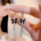 Boucles d'oreilles papillon en cristal scintillant