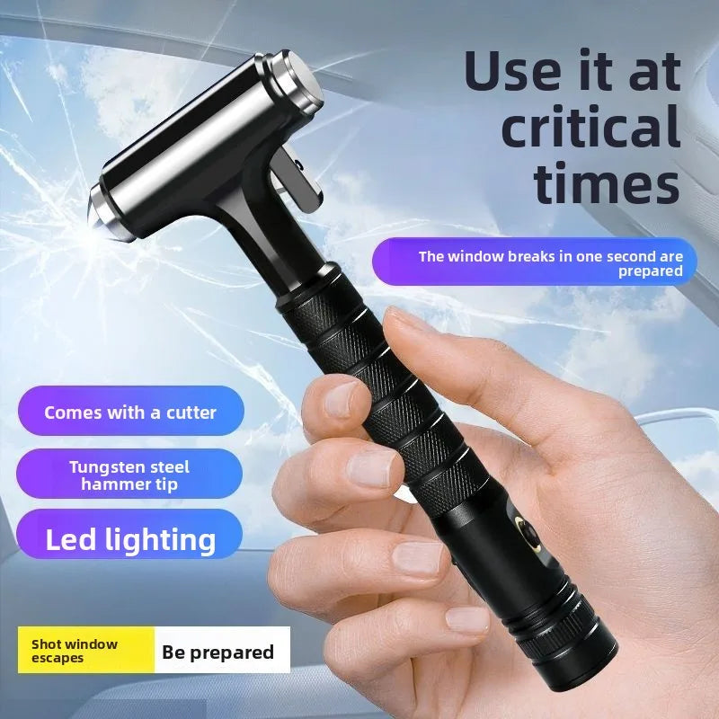 Marteau de Sécurité Multifonctionnel en Acier Inoxydable pour Voiture