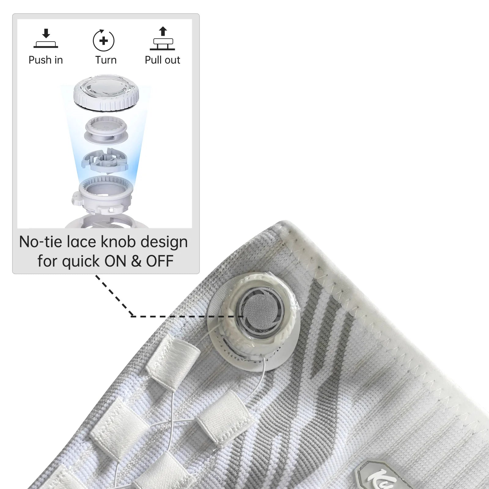 Genouillère de Compression pour Genou avec Bouton de Réglage Mécanique