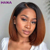 Perruque Bob Ombre Brown Remy