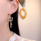 Boucles d'oreilles papillon en cristal scintillant