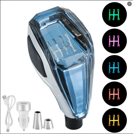 Pommeau de Levier de Vitesse Lumineux LED en Cristal pour Voitures Toyota, Mazda et Mitsubishi