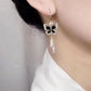 Boucles d'oreilles papillon en cristal scintillant