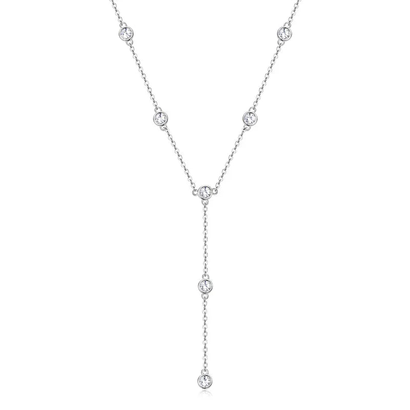 Collier Dazzle en ( Argent, Or )sterling 925 avec Moissanite