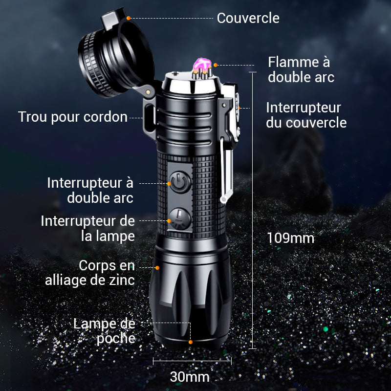 Lumière forte multifonctionnelle rechargeable