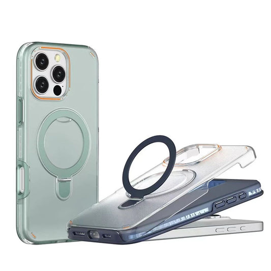 Coque de Luxe à Support Magnétique pour iPhone et Samsung - Protection Maximale à Deux Couches
