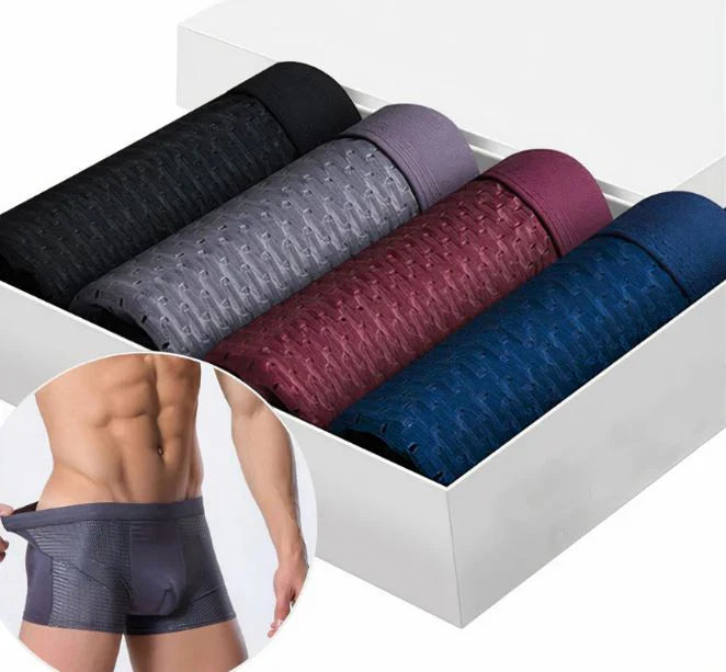 Kit 4 Boxers Slip - Culotte en Fibre de Bambou