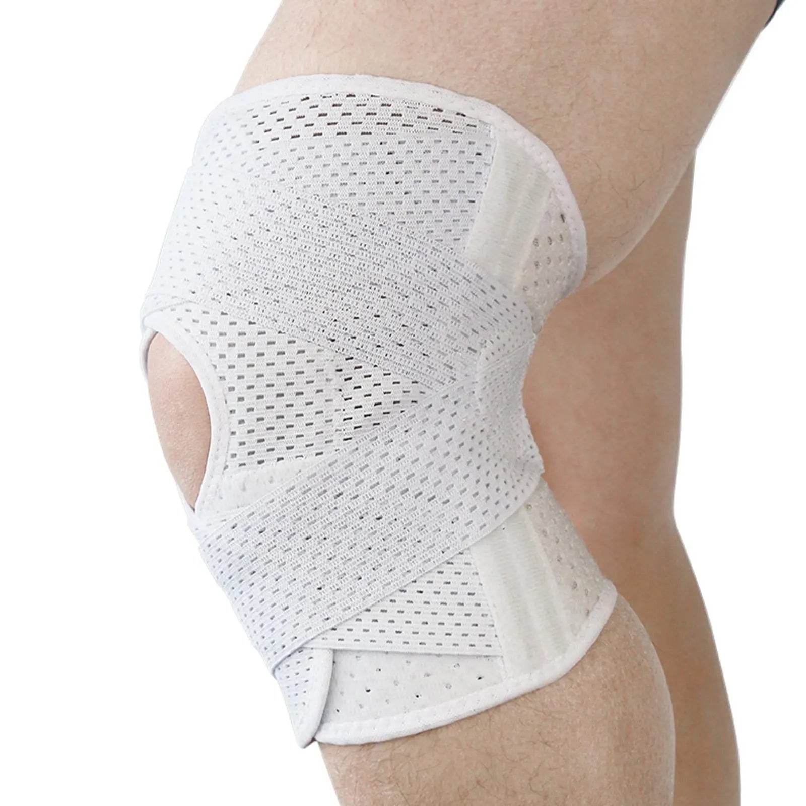 Genouillère professionnelle de soutien à compression ajustable