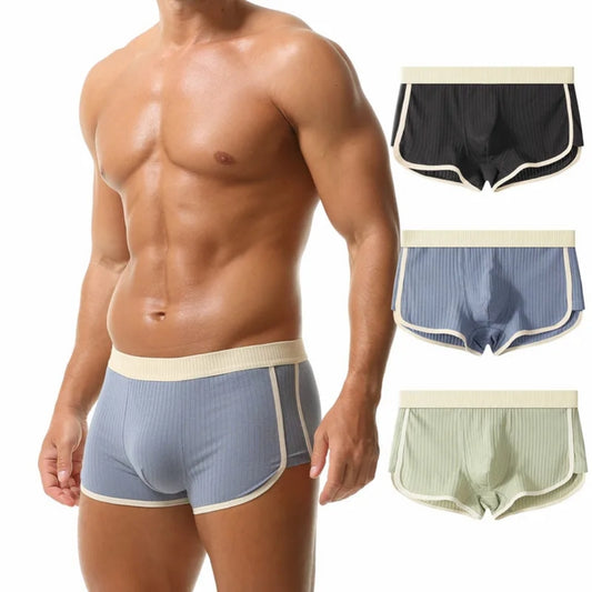 Boxers Homme Ultra-Confortable aux Couleurs Contrastées(3 achetés,1 offert)