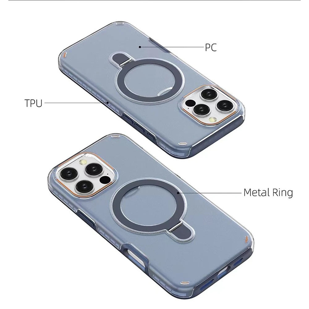 Coque de Luxe à Support Magnétique pour iPhone et Samsung - Protection Maximale à Deux Couches