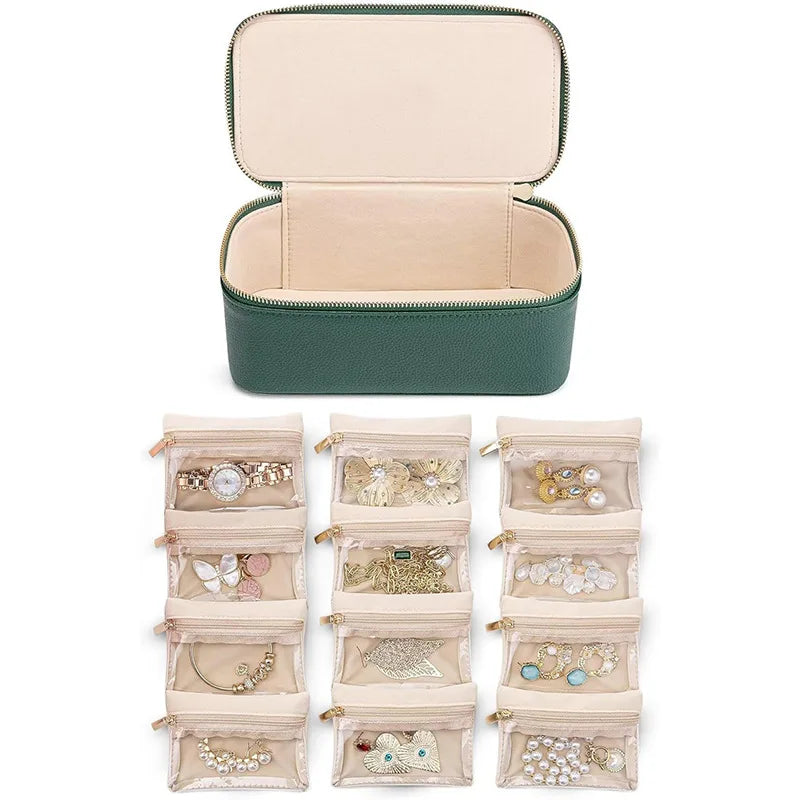 Boîte de Rangement Voyage pour Bijoux - Avec Sac Séparé