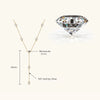 Collier Dazzle en ( Argent, Or )sterling 925 avec Moissanite