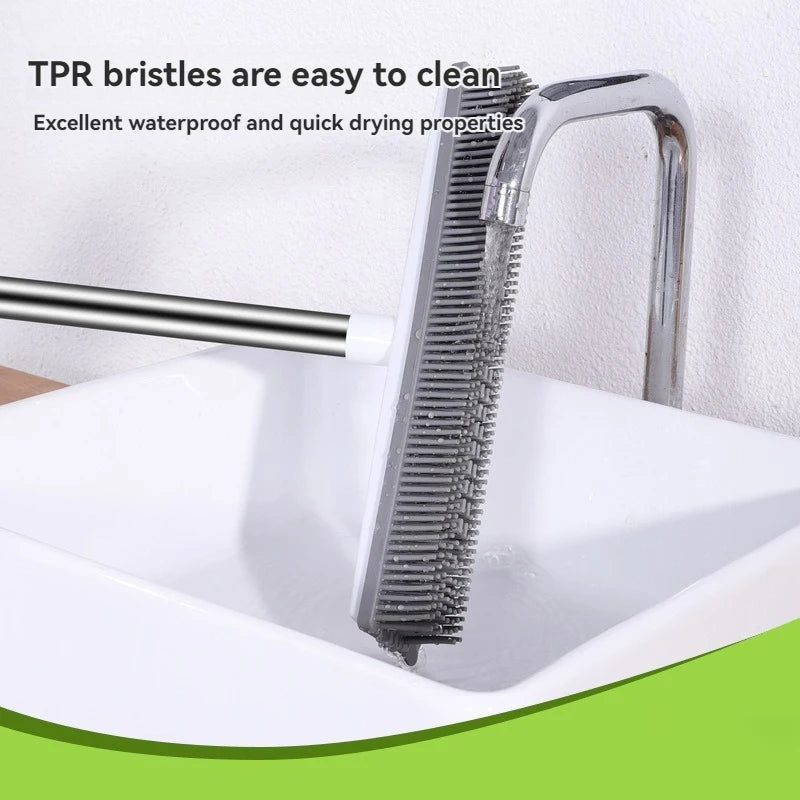 Brosse en caoutchouc avec racloir pour poils d'animaux