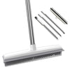 Brosse en caoutchouc avec racloir pour poils d'animaux