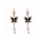 Boucles d'oreilles papillon en cristal scintillant