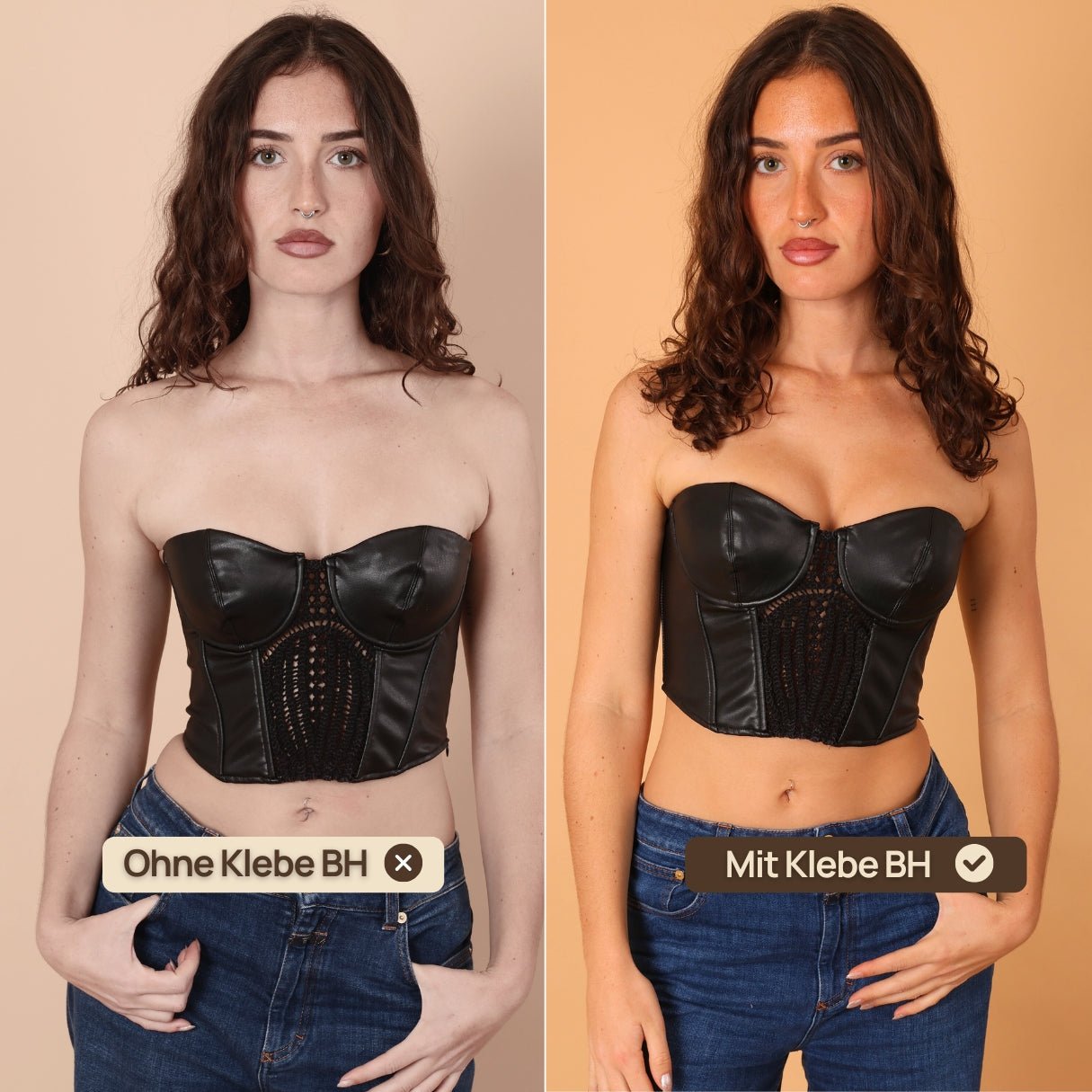 Élégance estivale: Soutien-gorge Adhésif Push-up Sans Bretelles™